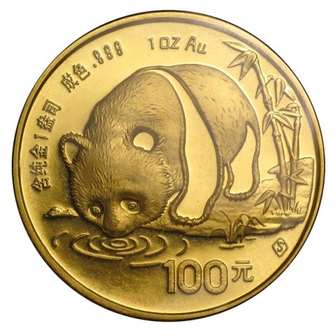 1 Uncja Chińska Panda Złota Moneta | 1987
