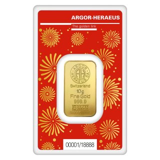 10g Rok Smoka Złota Sztabka | Argor-Heraeus | 2024