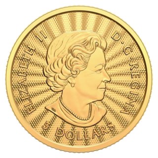 1/10 Uncji Majestic Polar Bear Złota Moneta | 2022