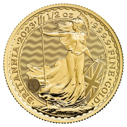 1/2 Uncja Britannia Karol III Złota Moneta | 2023