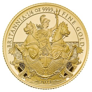 1/4 Uncja Britannia Karol III Złota Moneta | Proof | 2023