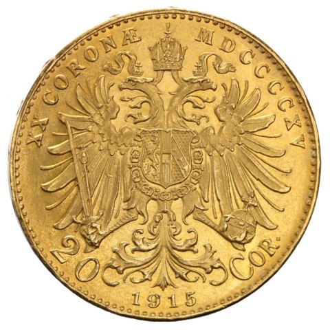 20 Koron Austriackich Franciszek Józef I Złota Moneta | Nowe bicie