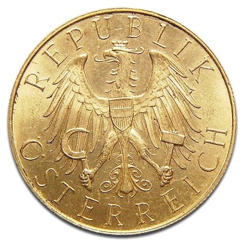 25 Szylingów Austriackich Złota Moneta | 1926 - 1938