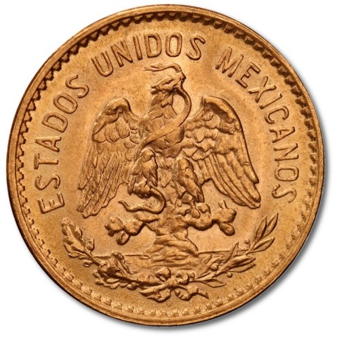 5 Peso Meksyk Hidalgo Złota Moneta | 1905 -1955