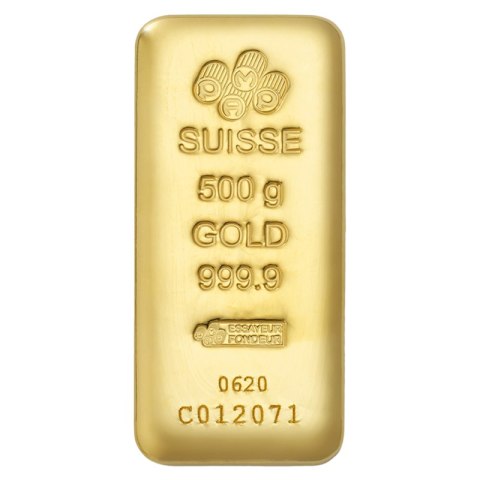 500g Złota Sztabka od różnych producentów LBMA – certyfikowana i odlewana