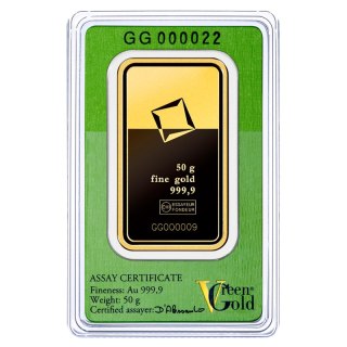 50g Złota Sztabka Valcambi | Green Gold
