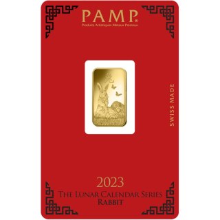5g Złota Sztabka Lunar Królik | PAMP