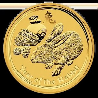 1 Uncja Lunar II Rok Królika Złota Moneta | 2011