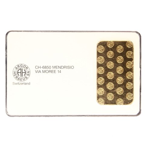 1 oz Gold Bar | Argor-Heraeus | 2nd choice