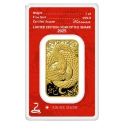 1 oz Rok Węża Złota Sztabka | Argor-Heraeus | 2025