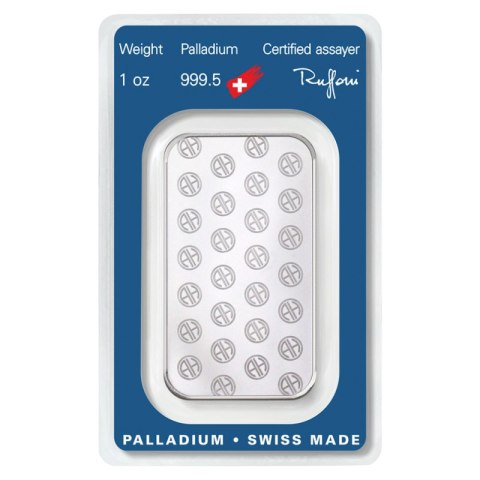 1-Uncjowa Sztabka Palladu Argor-Heraeus