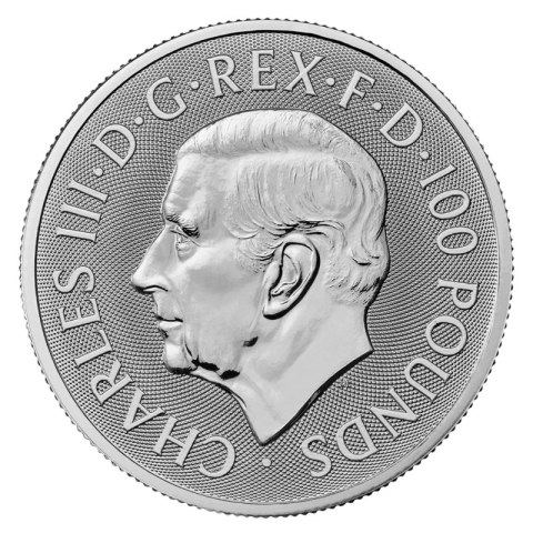 Rewers monety 1 oz The Bull of Clarence 2023 – byk Tudorów