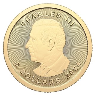 1/10 Uncji Liść Klonowy Złota Moneta | 2024