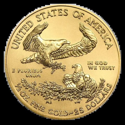 1/2 Uncji Amerykański Orzeł Złota Moneta | 2020