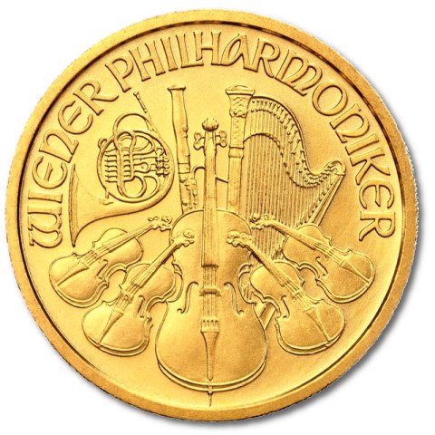 Złota moneta 1/2 oz Filharmonicy Wiedeńscy