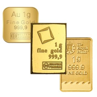 1g Złota Sztabka | Różni Producenci