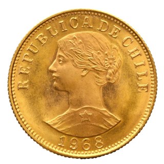 50 Peso Chile Liberty Złota Moneta | 1926-1980