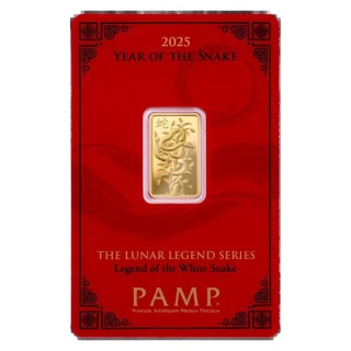 5g Legendarne Księżyce Biały Wąż Złoty Sztabka | PAMP | 2025