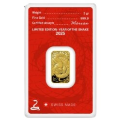 5g Rok Węża Złota Sztabka | Argor-Heraeus | 2025