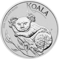 1 kg srebrna moneta Koala 2025 z Perth Mint w kapslu ochronnym