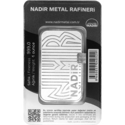 1 Uncja Srebrna Sztabka | Nadir Metal Rafineri