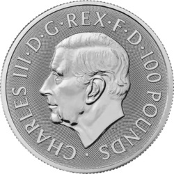 1 oz Greyhound of Richmond platynowa moneta 2025 – seria Tudor Beasts, Royal Mint