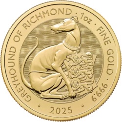 1 oz Tudor Beasts Greyhound of Richmond Złota Moneta | 2025