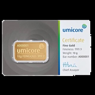 10g sztabka złota Umicore