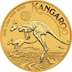 1/2 oz Australijski Kangur 2026 złota moneta w kapslu ochronnym