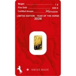1g Rok Konia Złota Sztabka | Argor-Heraeus | 2026