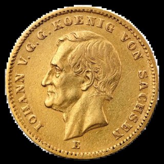 20 Mark King John of Saxony Gold Coin | 1872 - 1873