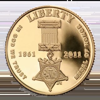 5 Dolarów Medal Honoru Złota Moneta | 2011