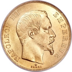 50 Franków Francuskich Napoleon III | 1855-1860