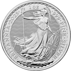 1 oz Britannia 2025 silver coin 999 in capsule