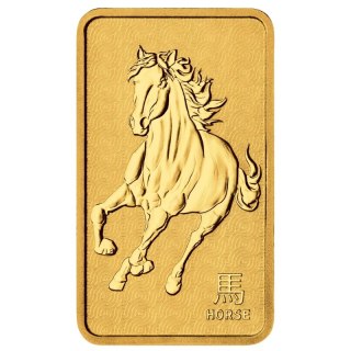 1 oz Lunar III Year of the Golden Staff Horse
