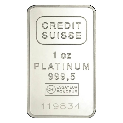 1 oz Platinum Bar | Credit Suisse