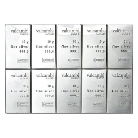 10 x 10 g CombiBar Silver Bar | Valcambi