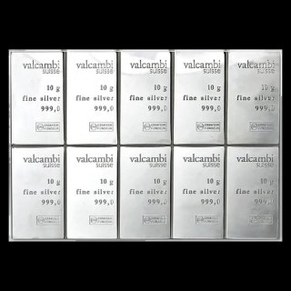 10 × 10g Silver Bar | Second Choice