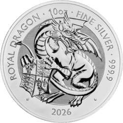 10 oz Tudor Beasts Royal Dragon Silver Coin 2026