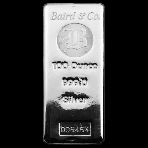 100 oz Silver Bar | Baird & Co.