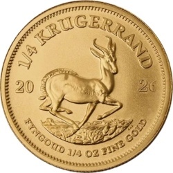 1/4 oz Krugerrand 2026 gold bullion coin (999.9 fine gold)