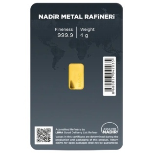 1 g Gold Bar | Nadir | LBMA