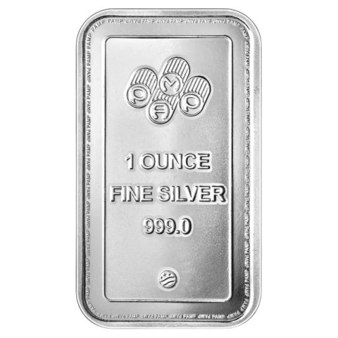 20 x 1 oz Silver Bars in a Tube | PAMP Suisse