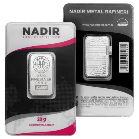20 g Silver Bar | Nadir Metal Rafineri