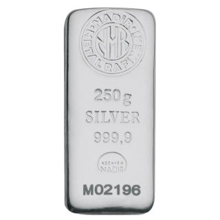 250 g Silver Bar | Nadir Metal Rafineri