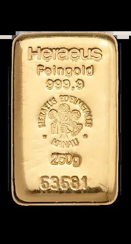 Heraeus 250g Gold Bar