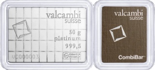 50 x 1 g Platinum CombiBar | Valcambi