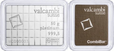 50 x 1 g Platinum CombiBar | Valcambi