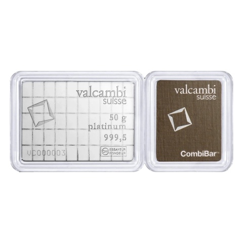 50 x 1 g Platinum CombiBar | Valcambi