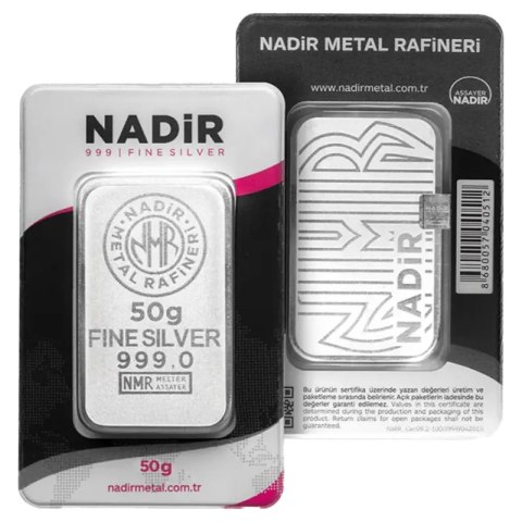 50 g Silver Bar | Nadir Metal Rafineri